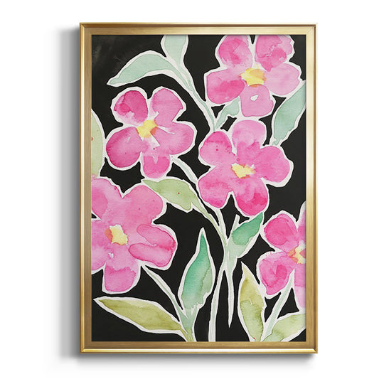 Floral Choir - Modern Framed Canvas Print