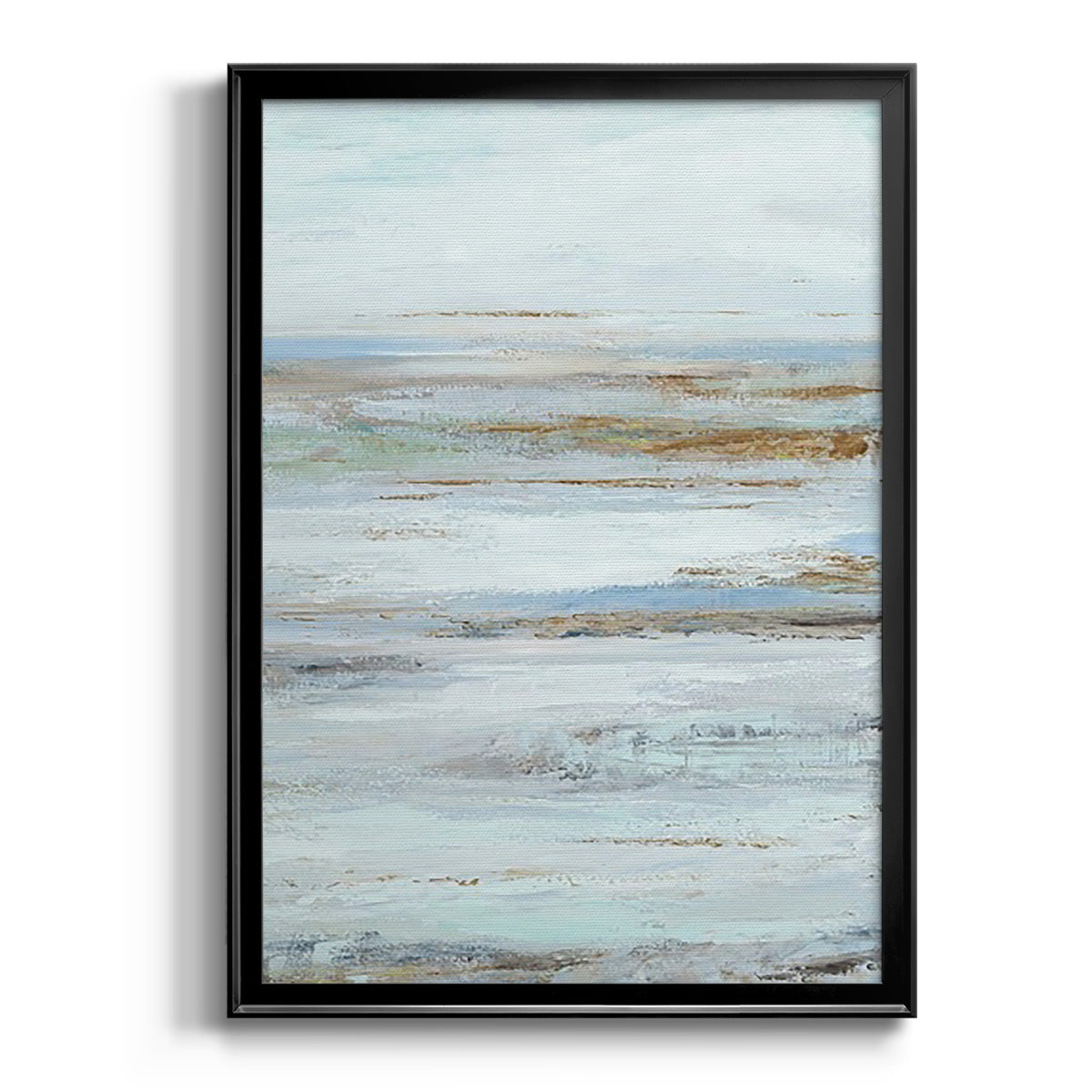 Muted Misty Marsh II - Modern Framed Canvas Print