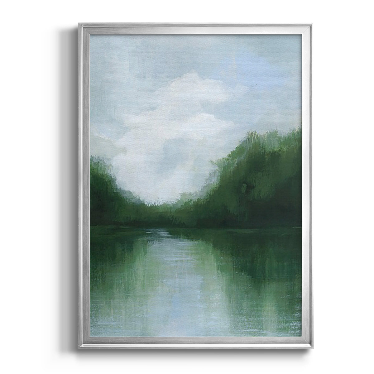 Mossy Reflections II - Modern Framed Canvas Print