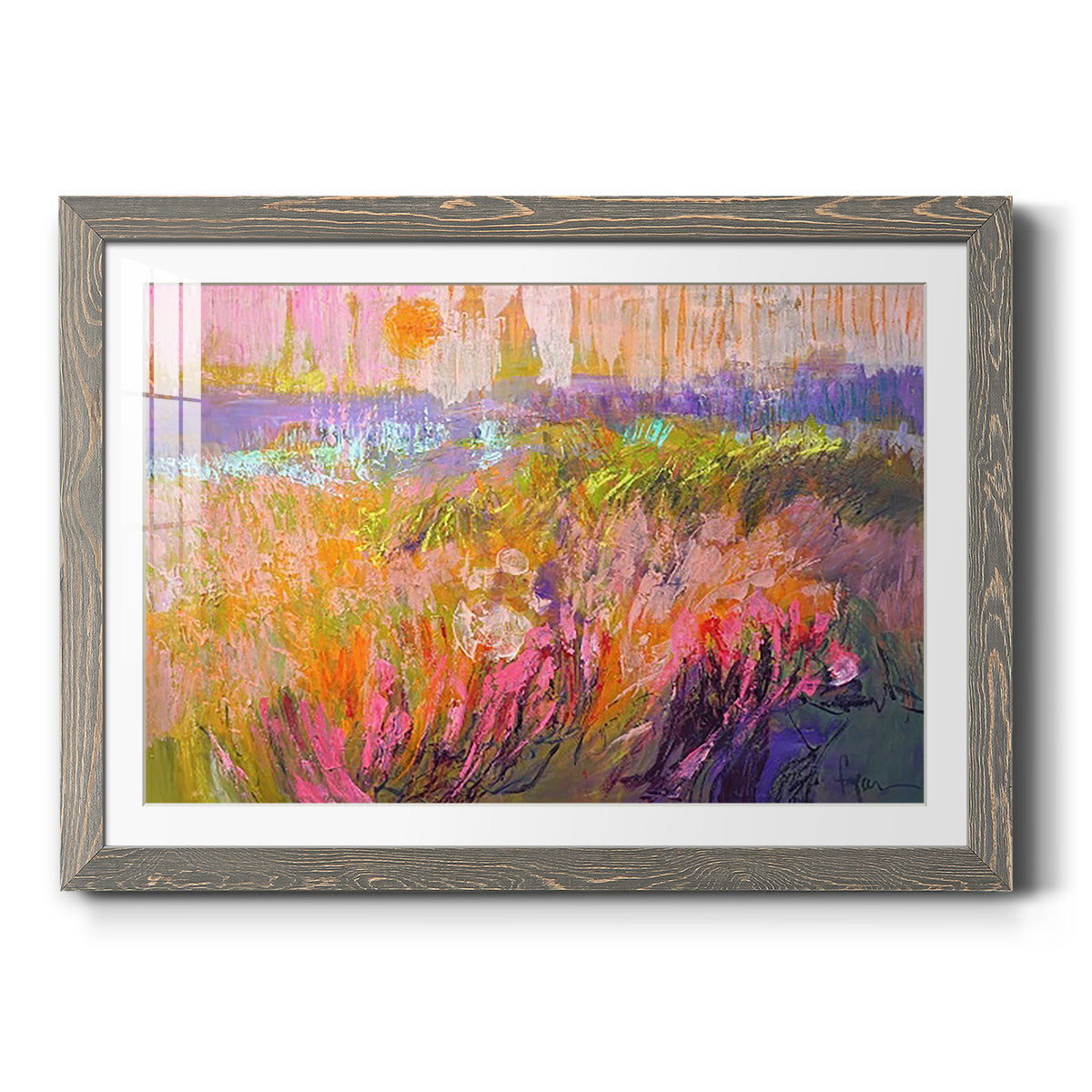 Among the Green Pastures VI - Barnwood Framed Art Print