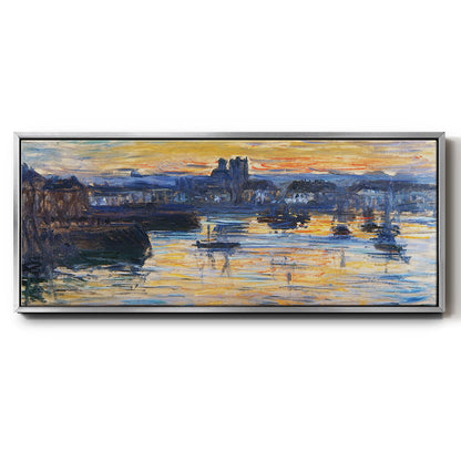 The Port of Dieppe, Evening, 1882 - Floater Framed Canvas Print