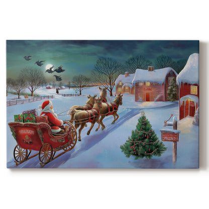 Soft Linen Promise of Wreath - Canvas Art Print