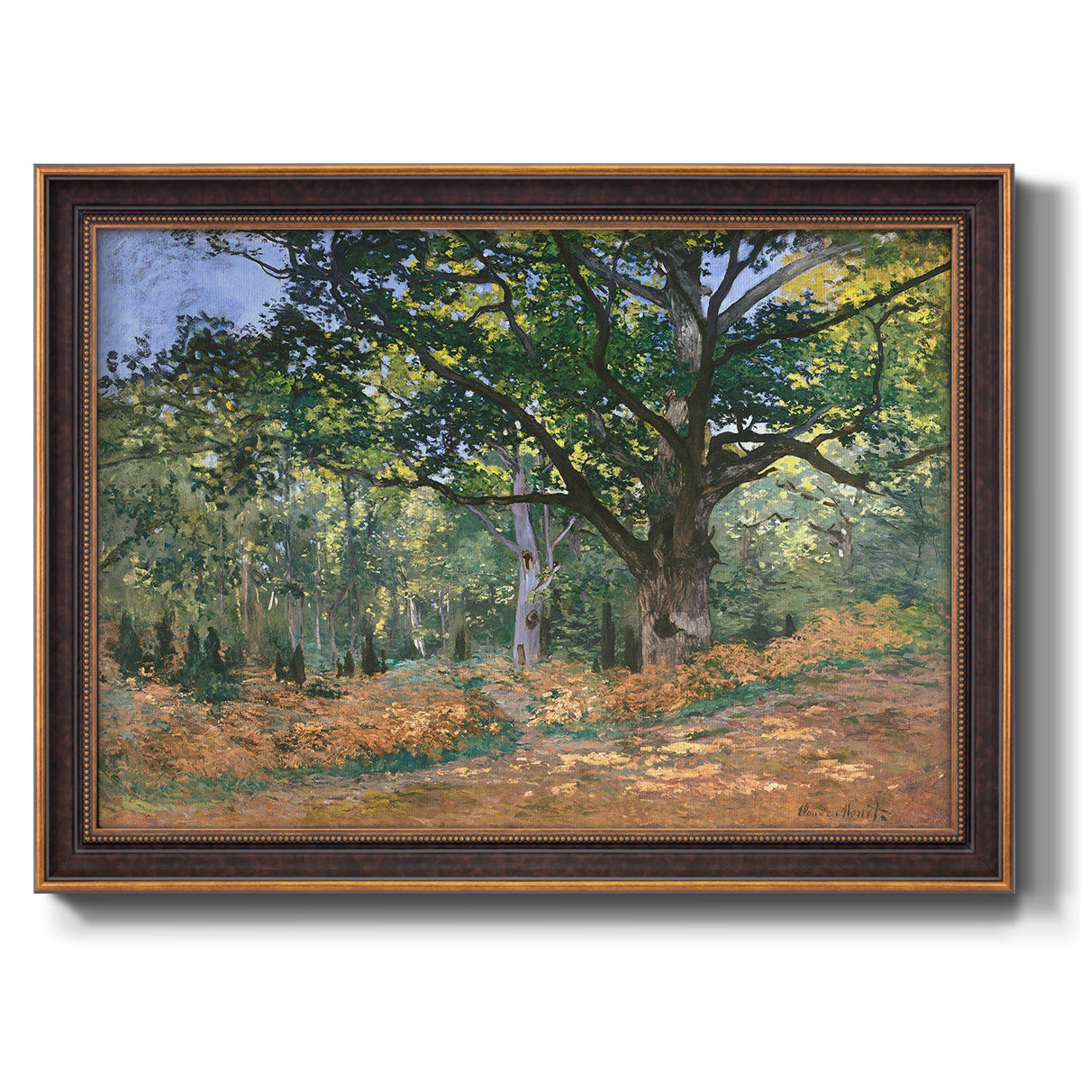 The Bodmer Oak, Fontainebleau Forest - Ornate Framed Canvas Print
