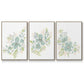 Seafoam Petals I - Framed Premium Gallery Wrapped Canvas L Frame 3 Piece Set - Ready to Hang