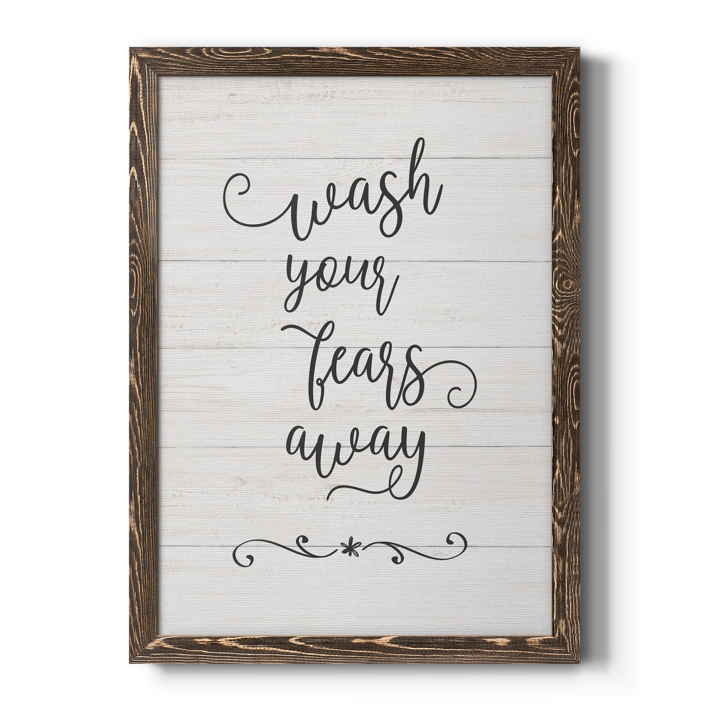 Wash Fears - Barnwood Framed Canvas Print