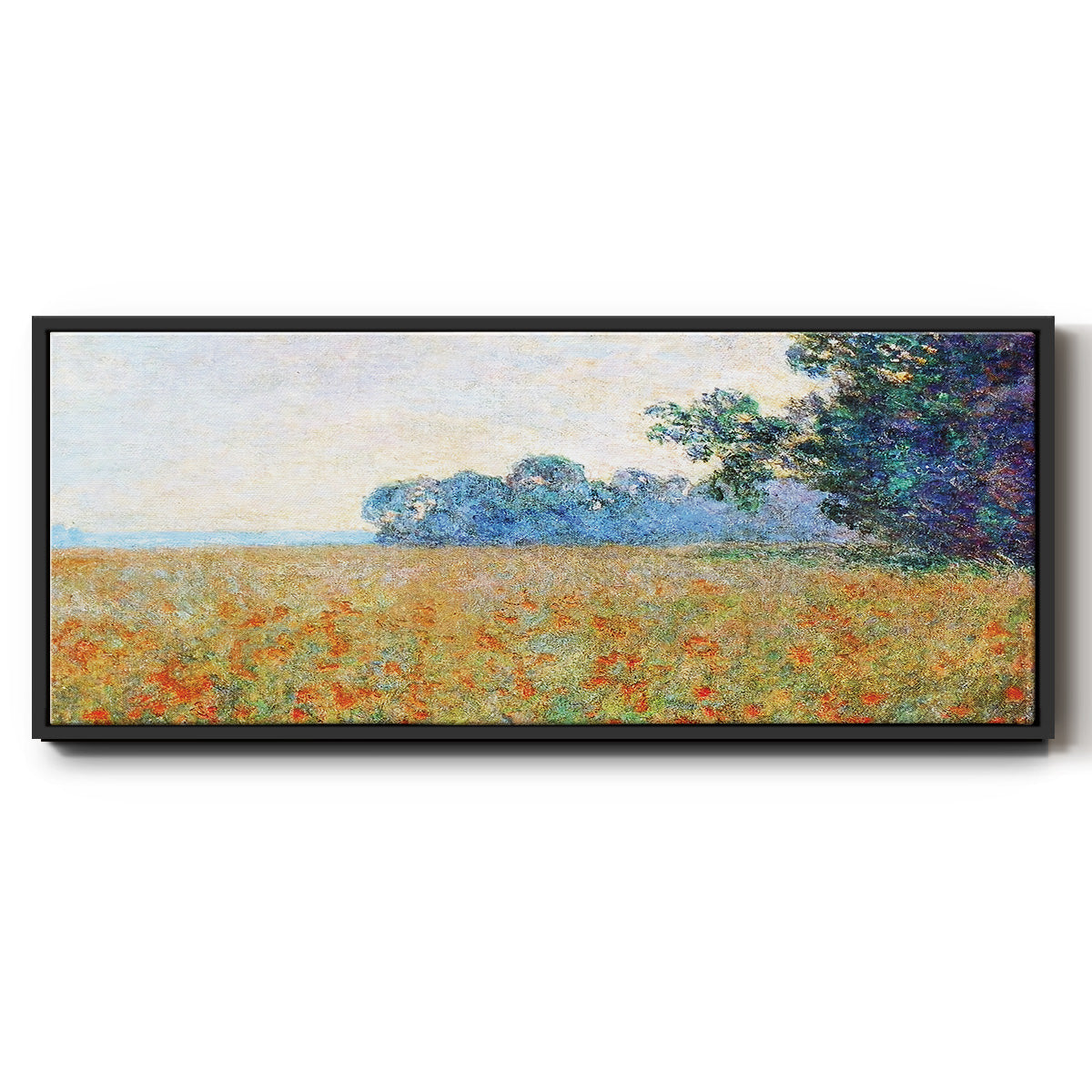 Oat and Poppy Field, 1890 - Floater Framed Canvas Print