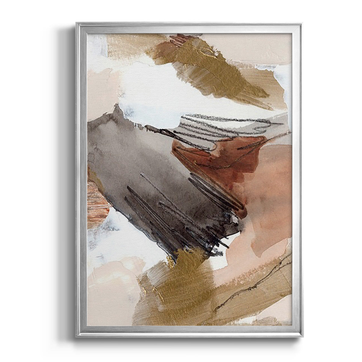 Antique Gold III - Modern Framed Canvas Print