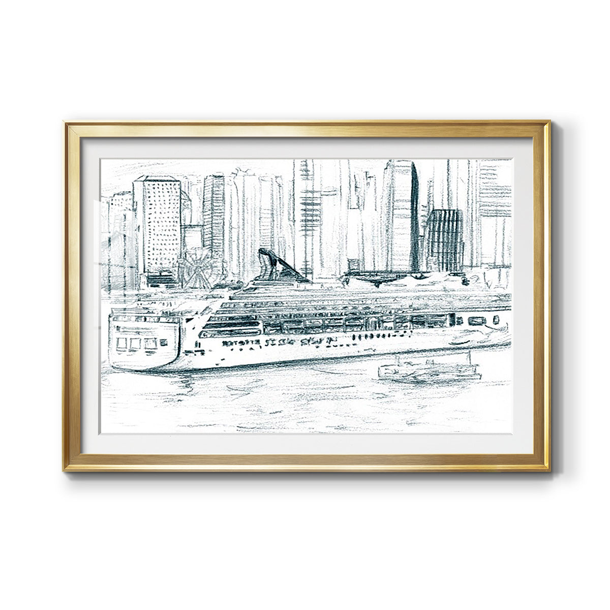 Ferryboats II Premium Framed Print - Ready to Hang