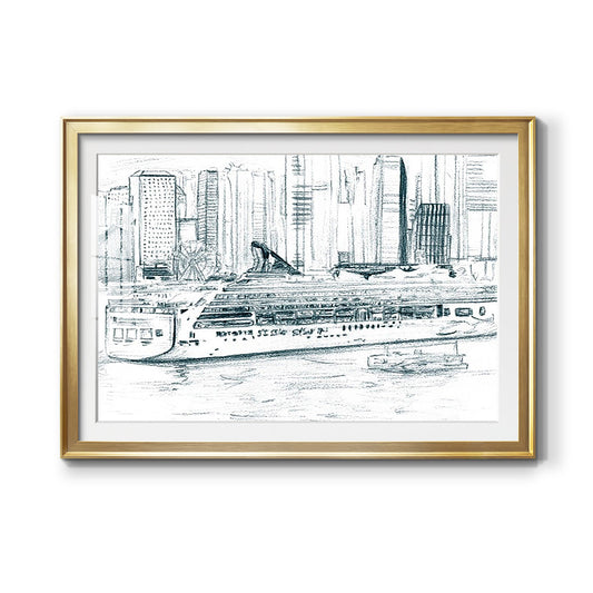 Ferryboats II Premium Framed Print - Ready to Hang