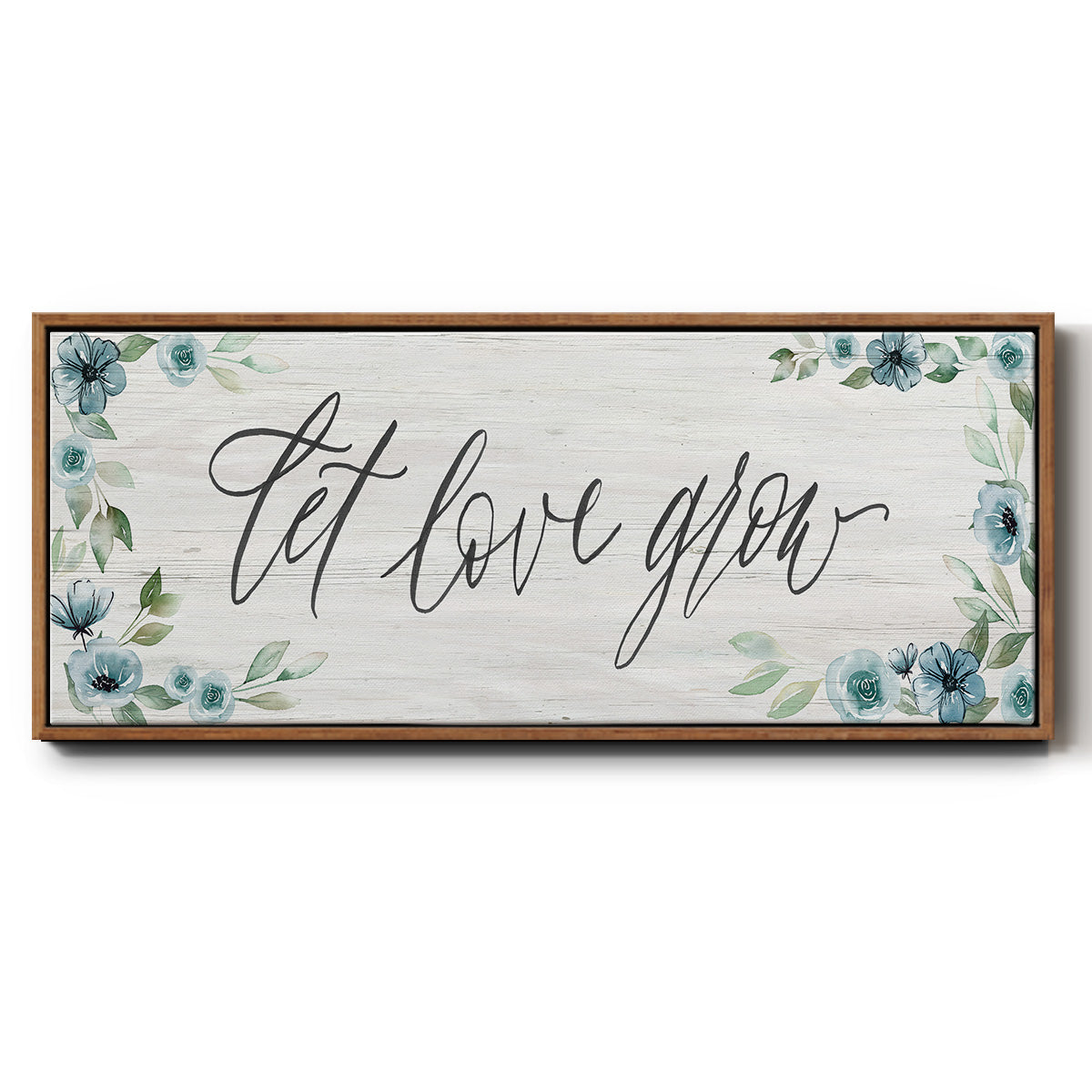 Let Love Grow - Floater Framed Canvas Print