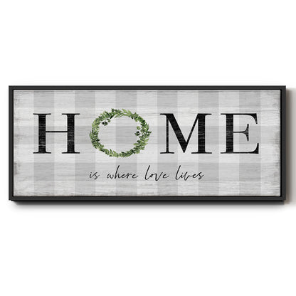 Where Love Lives - Floater Framed Canvas Print