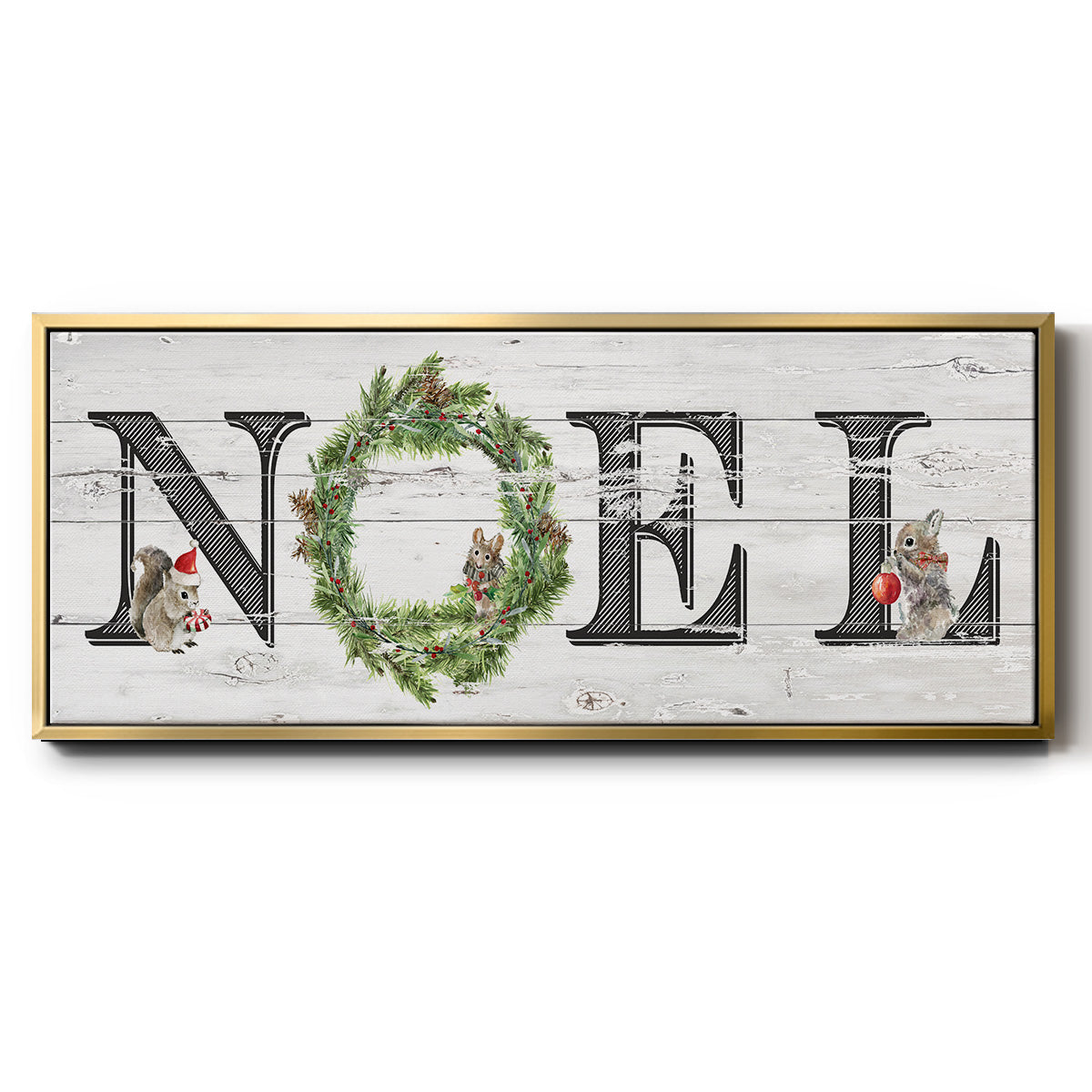 Farmhouse Noel - Floater Framed Canvas Print