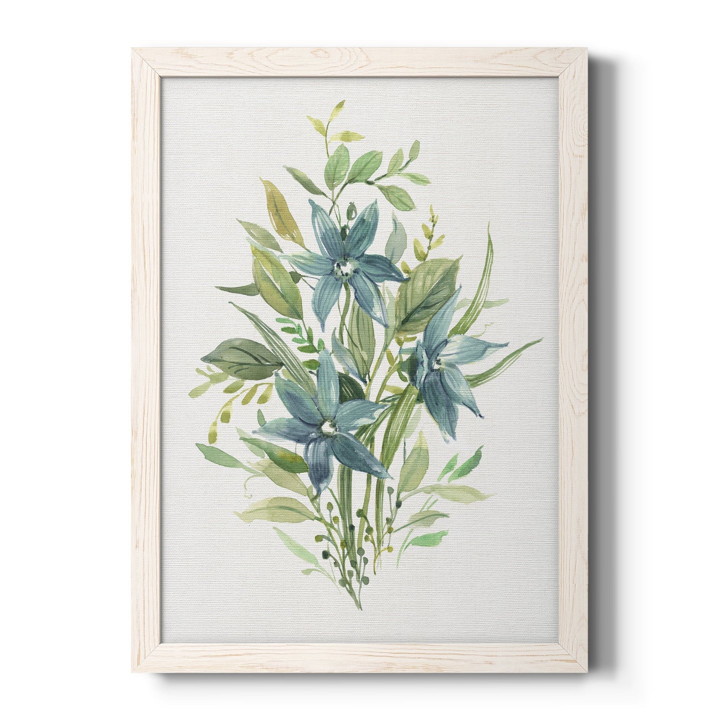 Greenery I - Barnwood Framed Canvas Print
