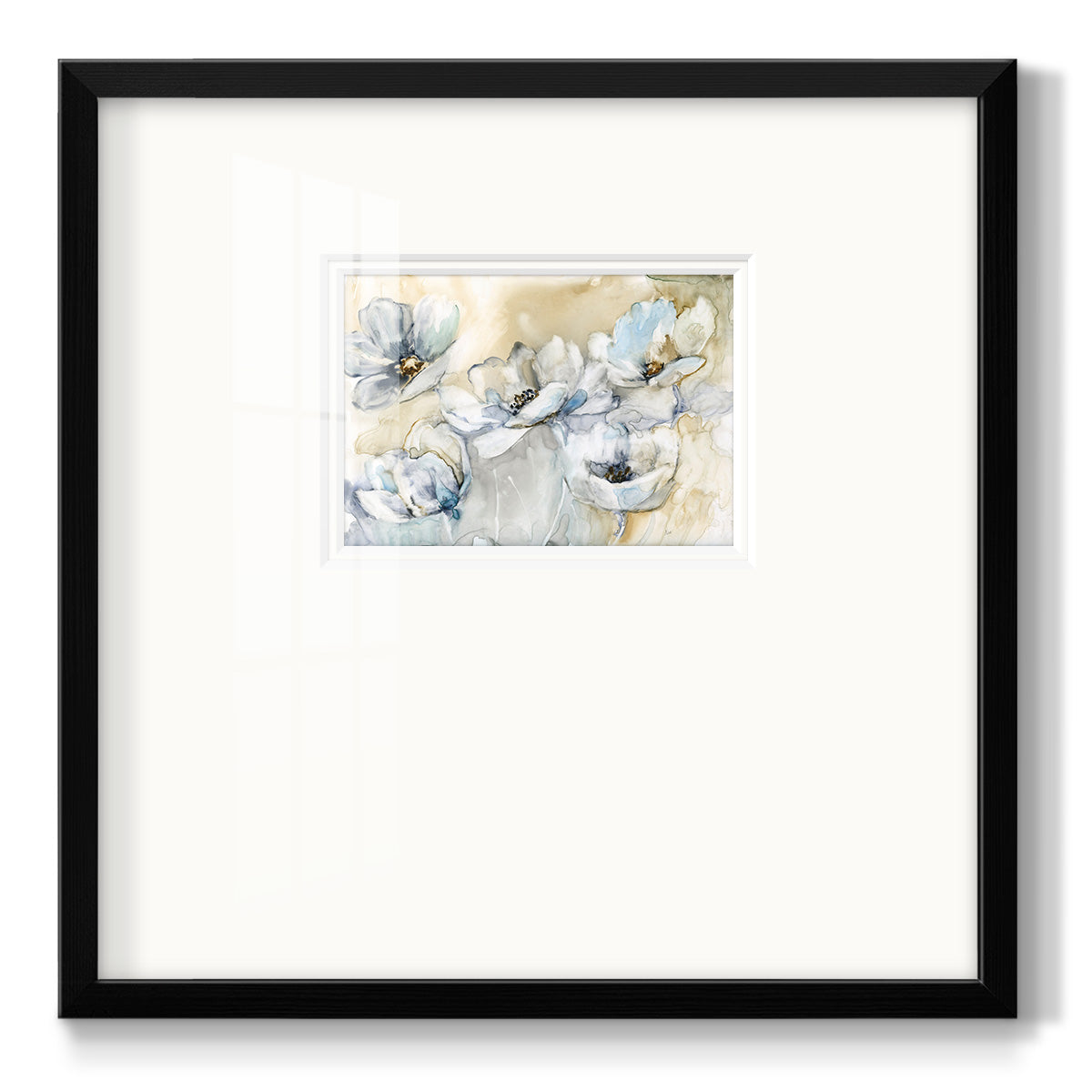Soft Blooms - Double Matboard Framed Print