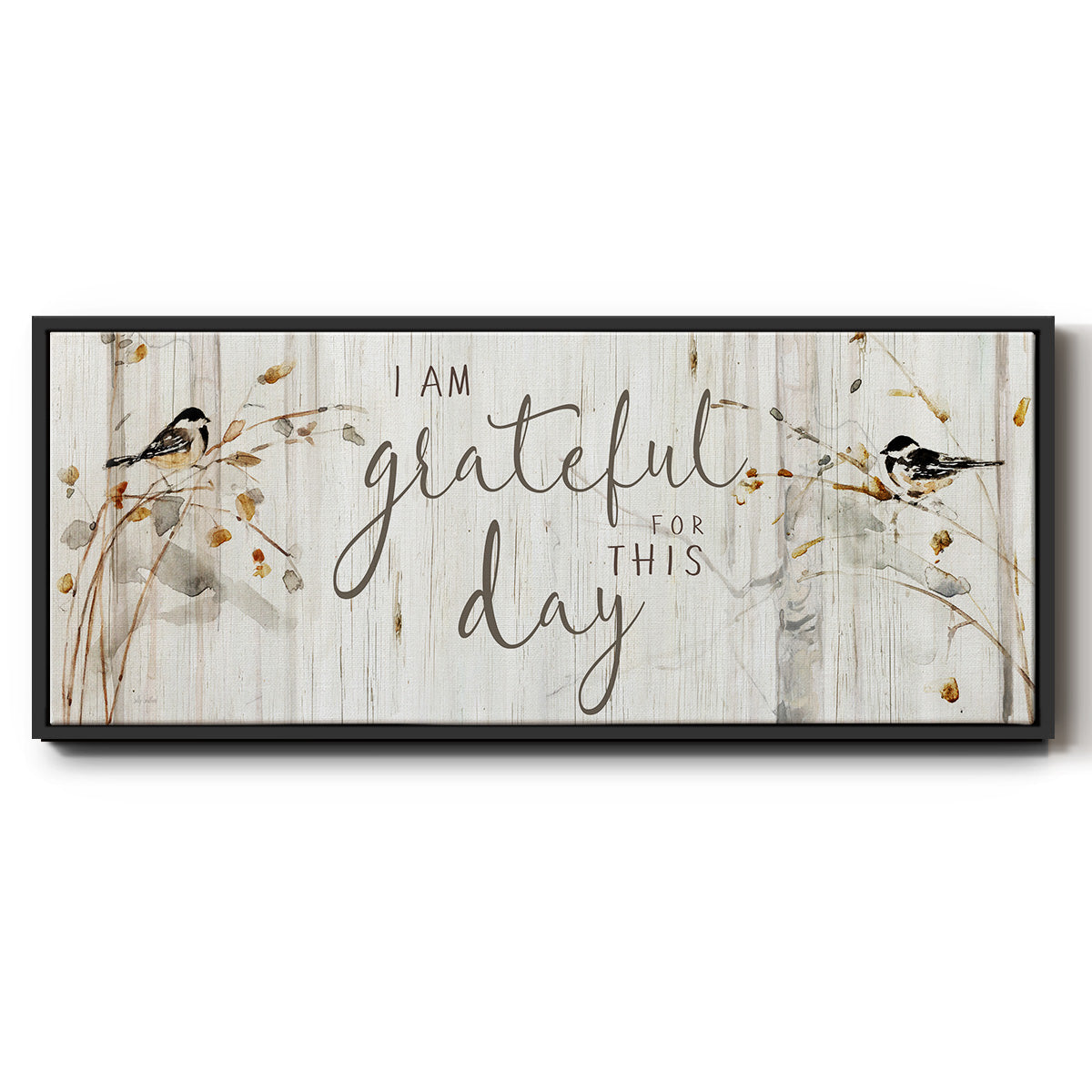 Grateful for this Day - Floater Framed Canvas Print