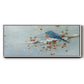 Blue Bird in Winter - Floater Framed Canvas Print