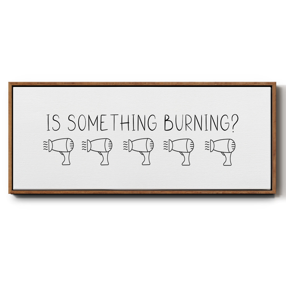Is Something Burning? - Floater Framed Canvas Print