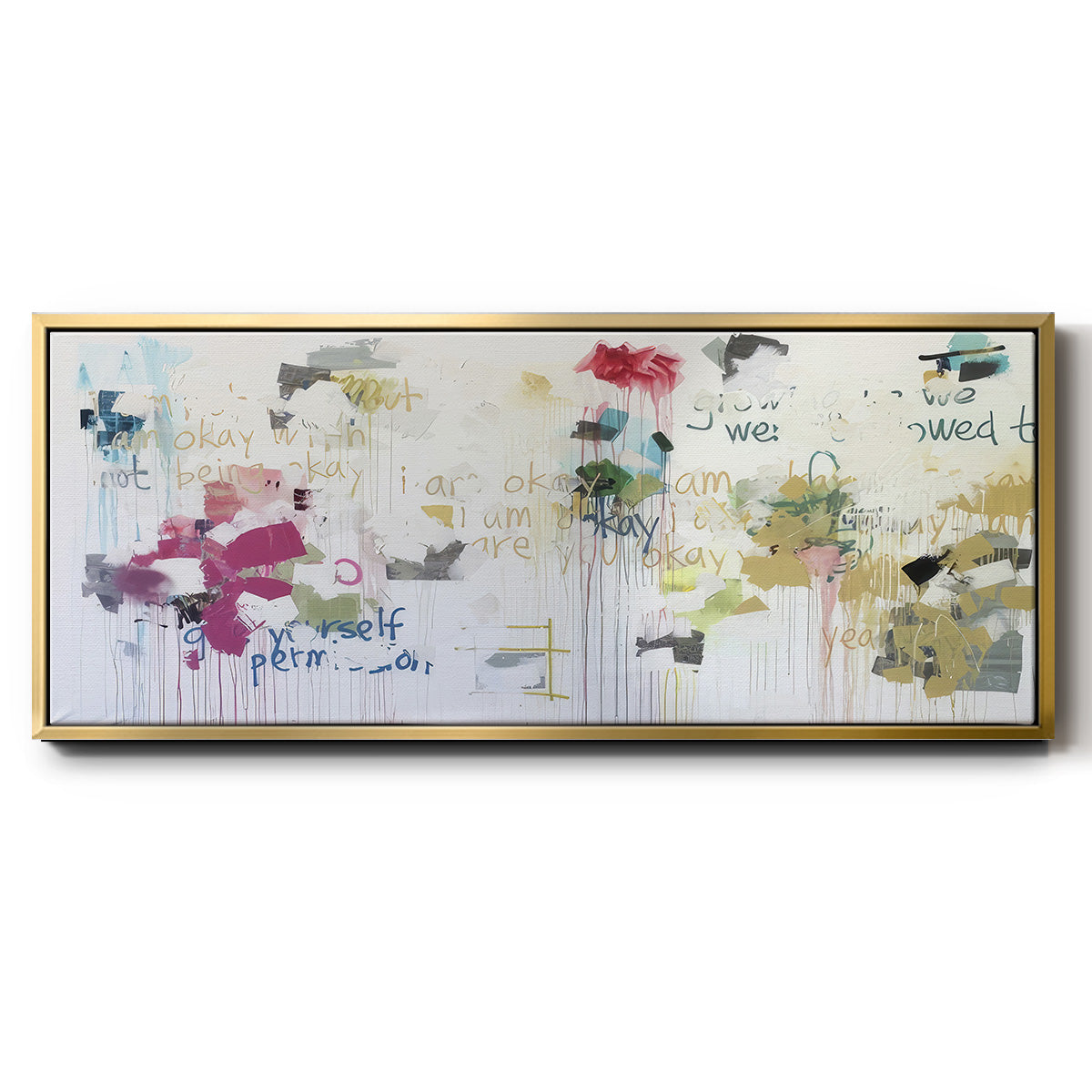 I'm Okay V - Floater Framed Canvas Print