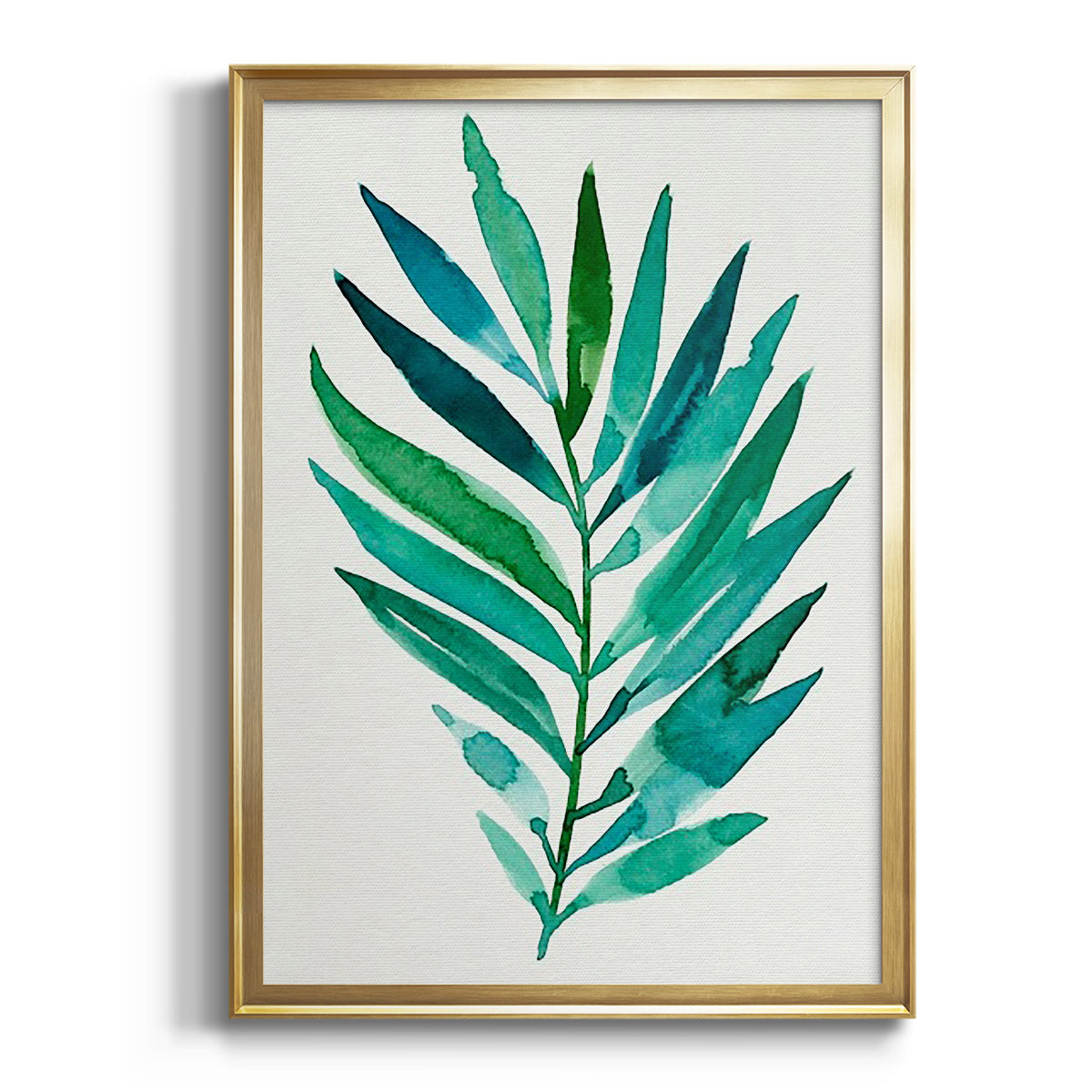 Palm Frond Flow I - Modern Framed Canvas Print