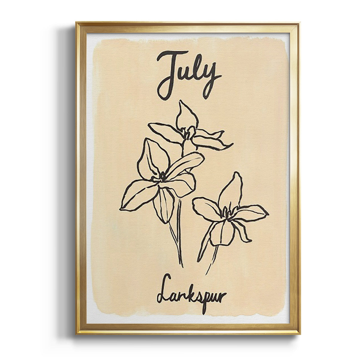 Birth Month VII - Modern Framed Canvas Print