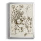 Sepia Botanical Journal IX - Modern Framed Canvas Print