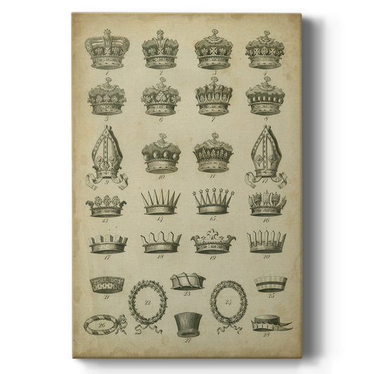 Heraldic Crowns & Coronets IV Premium Gallery Wrapped Canvas - Ready to Hang