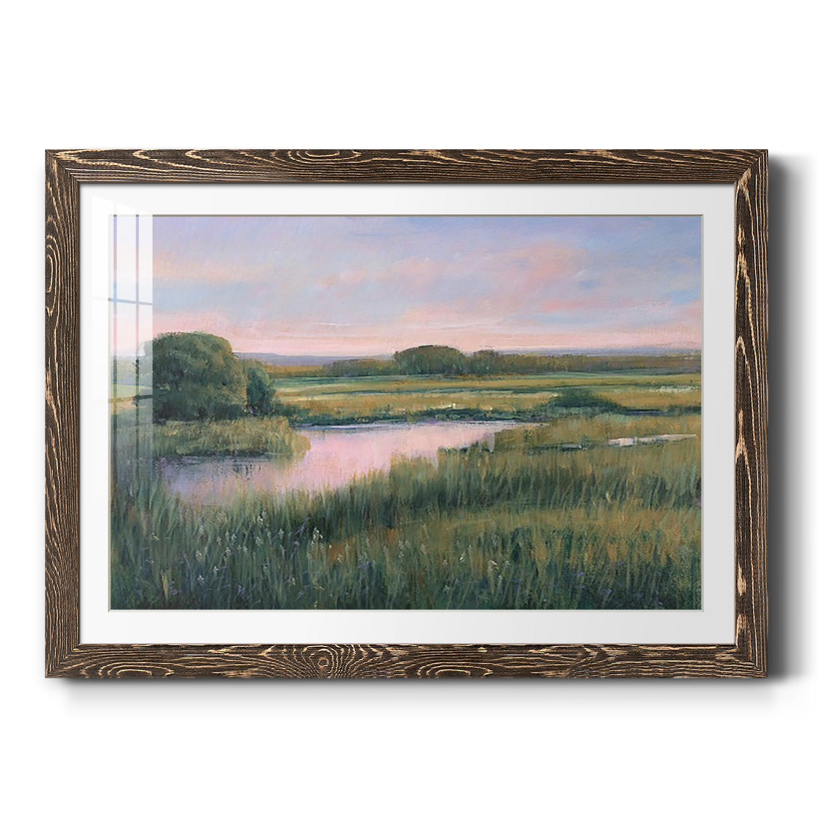 Spring Marsh I - Barnwood Framed Art Print