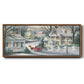 Village Sleigh Ride - Floater Framed Canvas Print