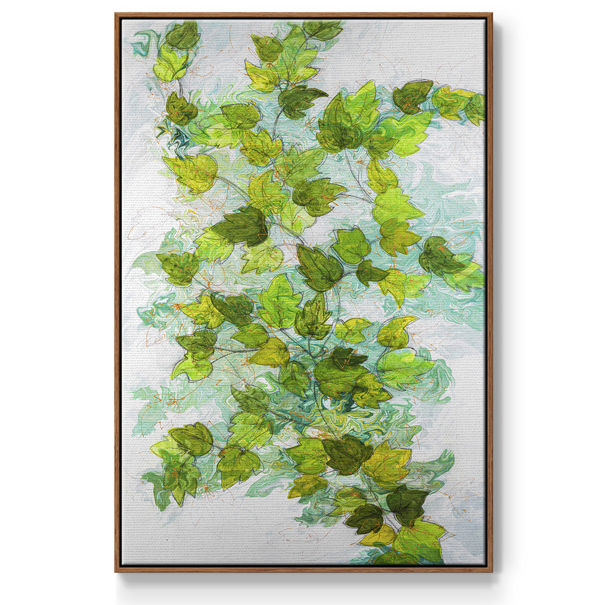 Ivy - Framed Premium Gallery Wrapped Canvas L Frame - Ready to Hang