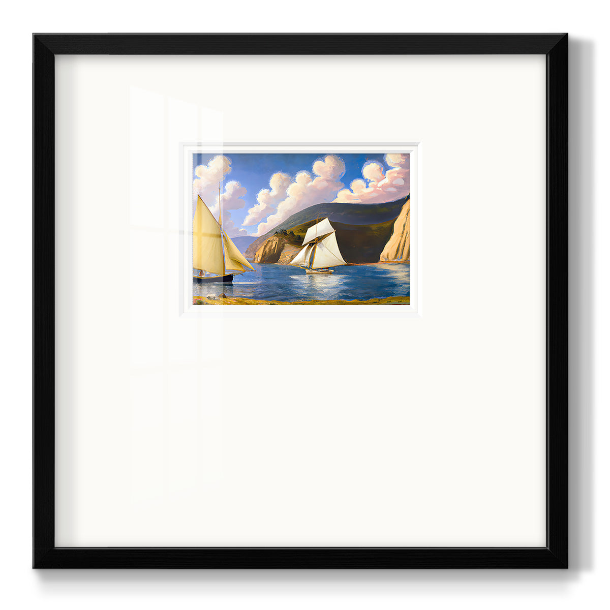 Golden Sail Valley Premium Framed Print Double Matboard