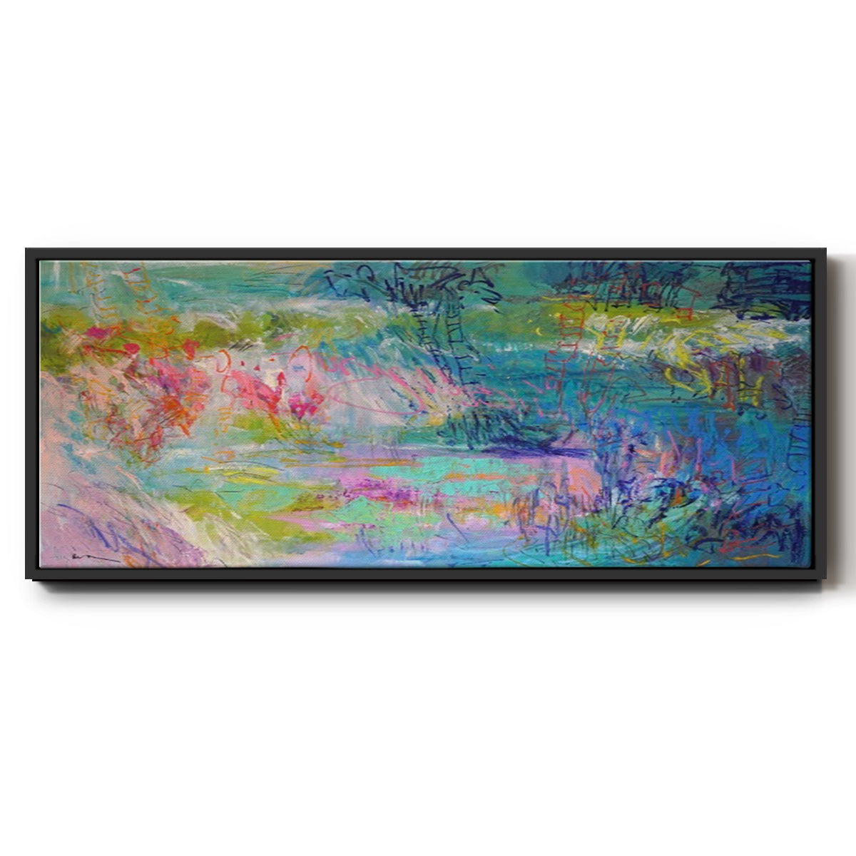 Floating on a Dream - Floater Framed Canvas Print