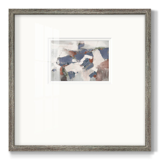 Blue Abstract - Double Matboard Framed Print