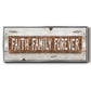 Faith Family Forever - Floater Framed Canvas Print
