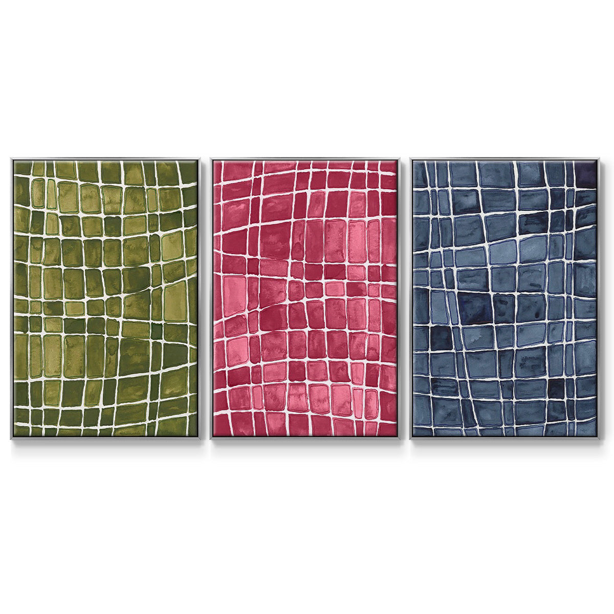 Square Bluff I - Floater Framed Canvas Set