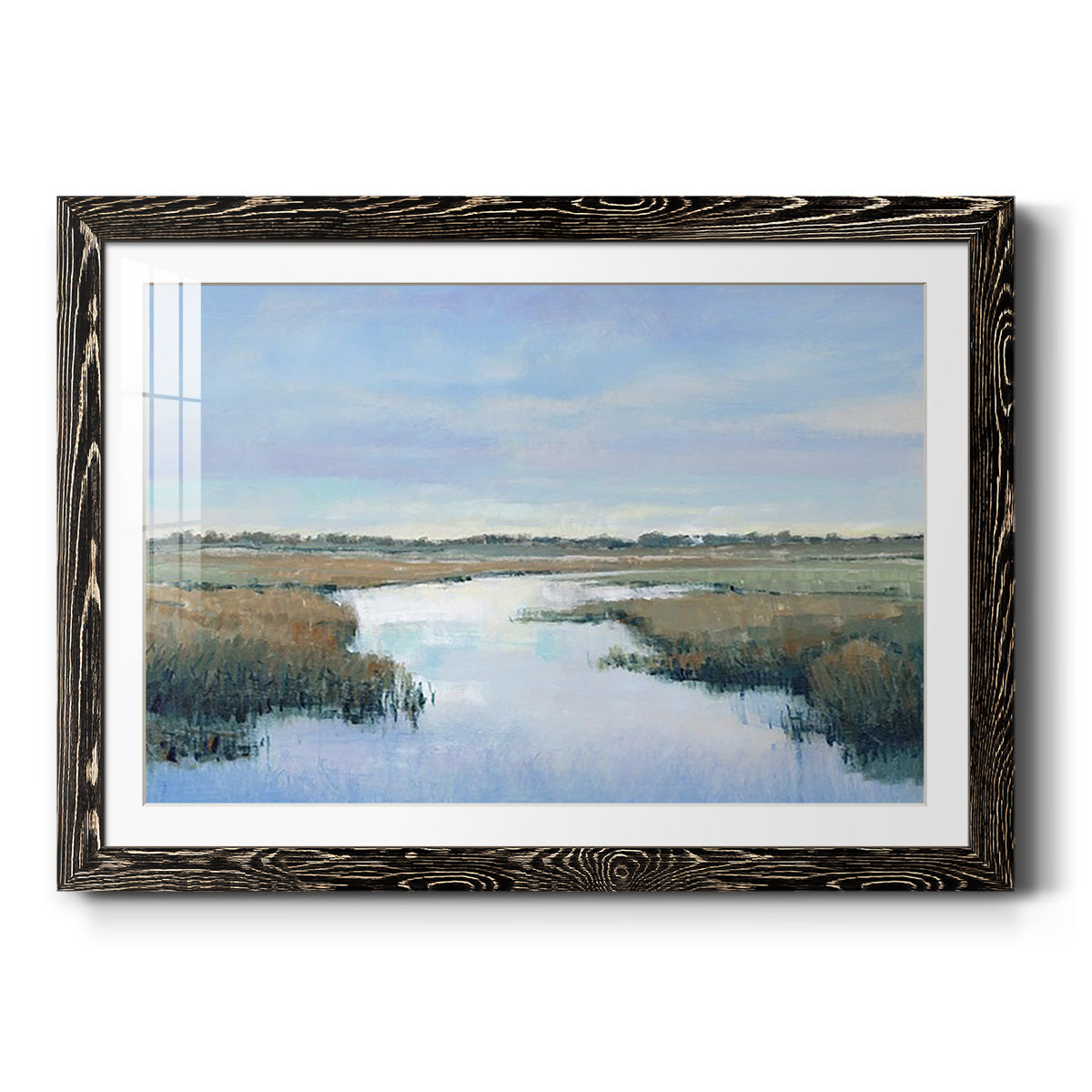 Coastal Plains II - Barnwood Framed Art Print