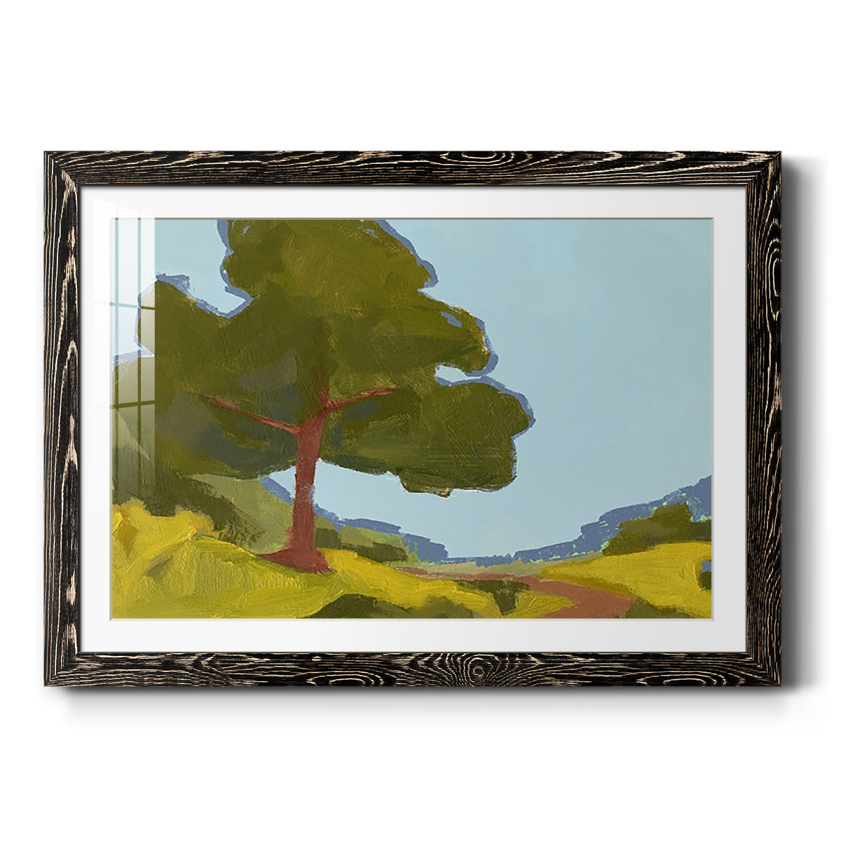 Bright Park II - Barnwood Framed Art Print