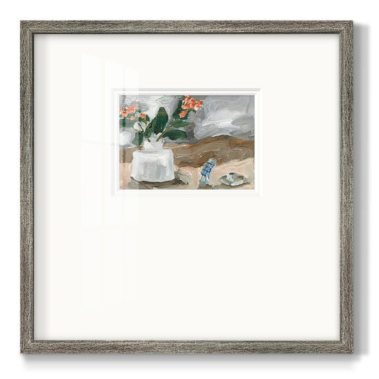 Vase of Pink Flowers III - Double Matboard Framed Print