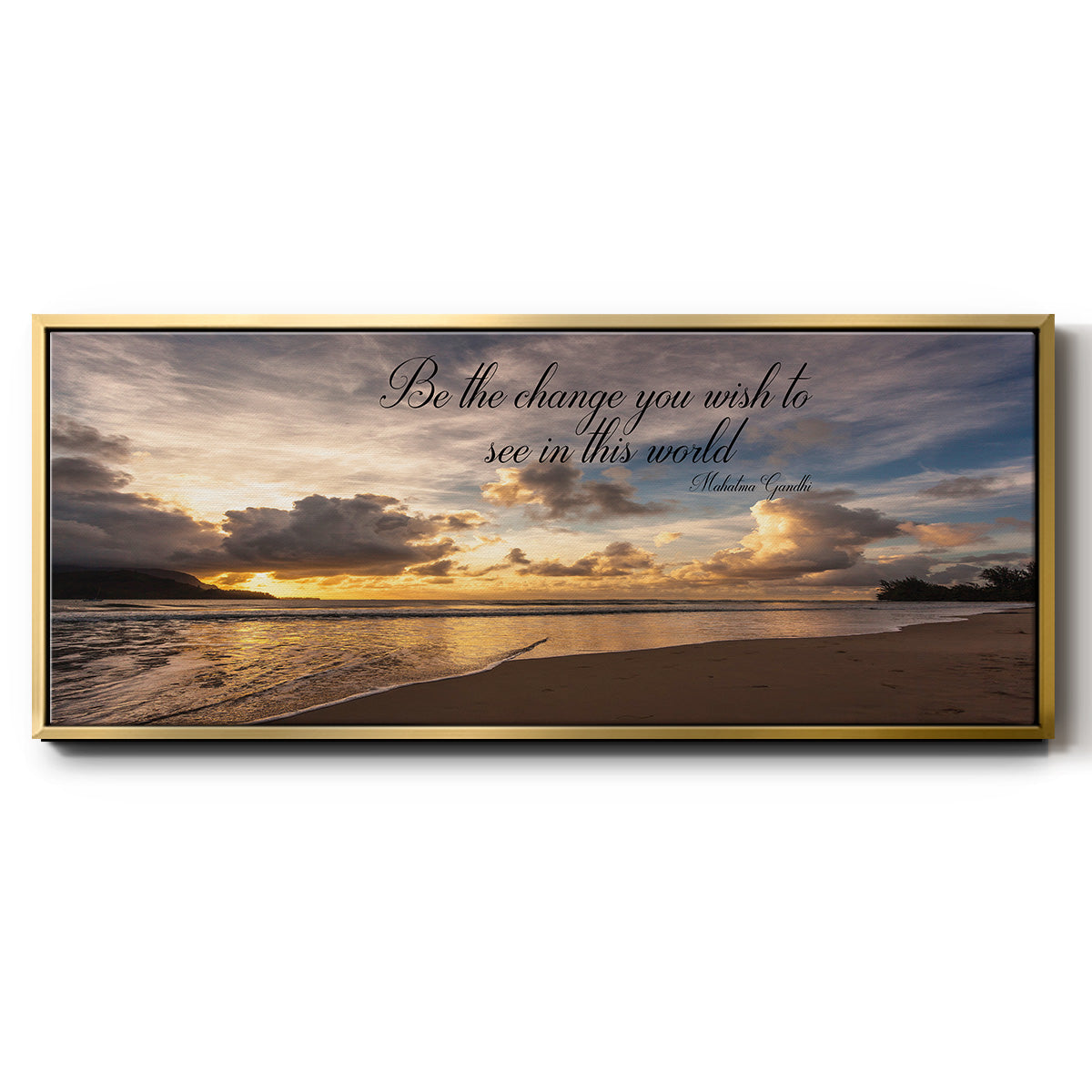 Be The Change - Floater Framed Canvas Print