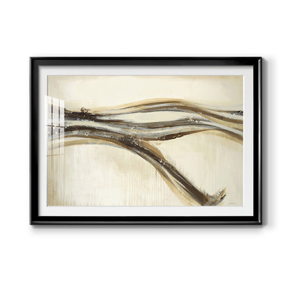 Catching a Metallic Wave - Modern Framed Art Print