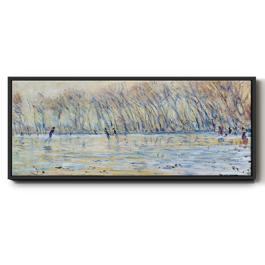Skaters at Giverny, 1899 - Floater Framed Canvas Print