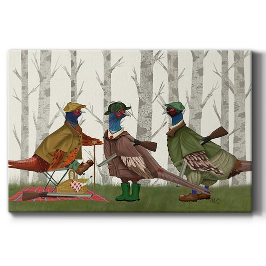 Pheasant Shooting Party Group 1 - Canvas Art Print