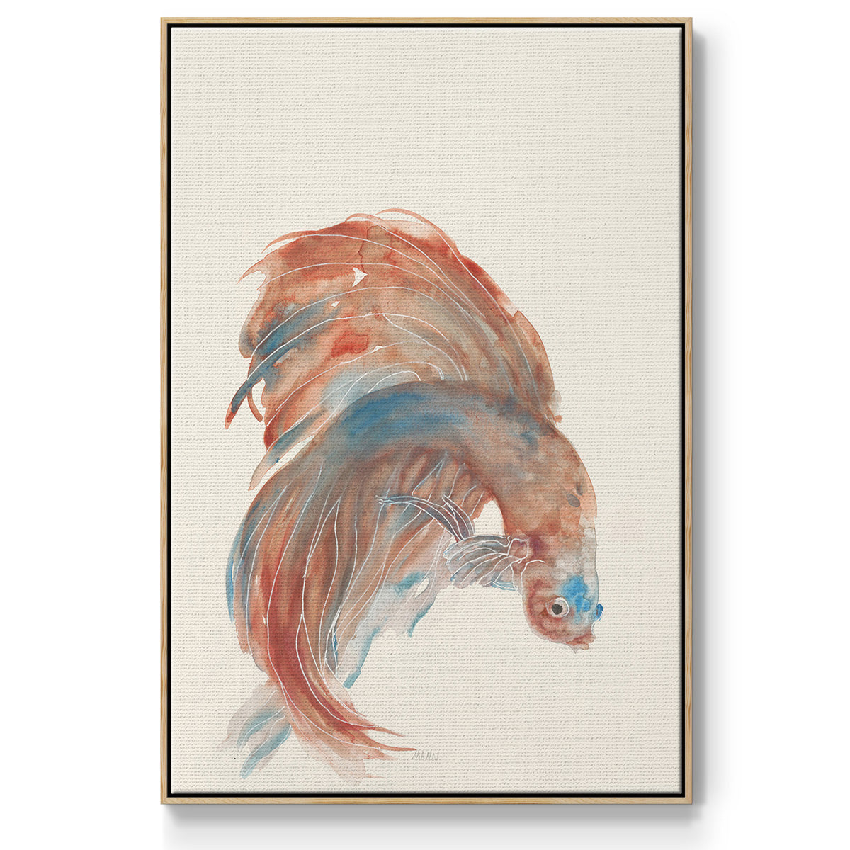 Betta III - Framed Premium Gallery Wrapped Canvas L Frame - Ready to Hang