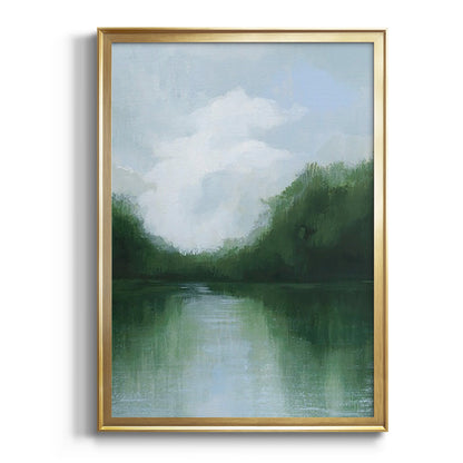 Mossy Reflections II - Modern Framed Canvas Print