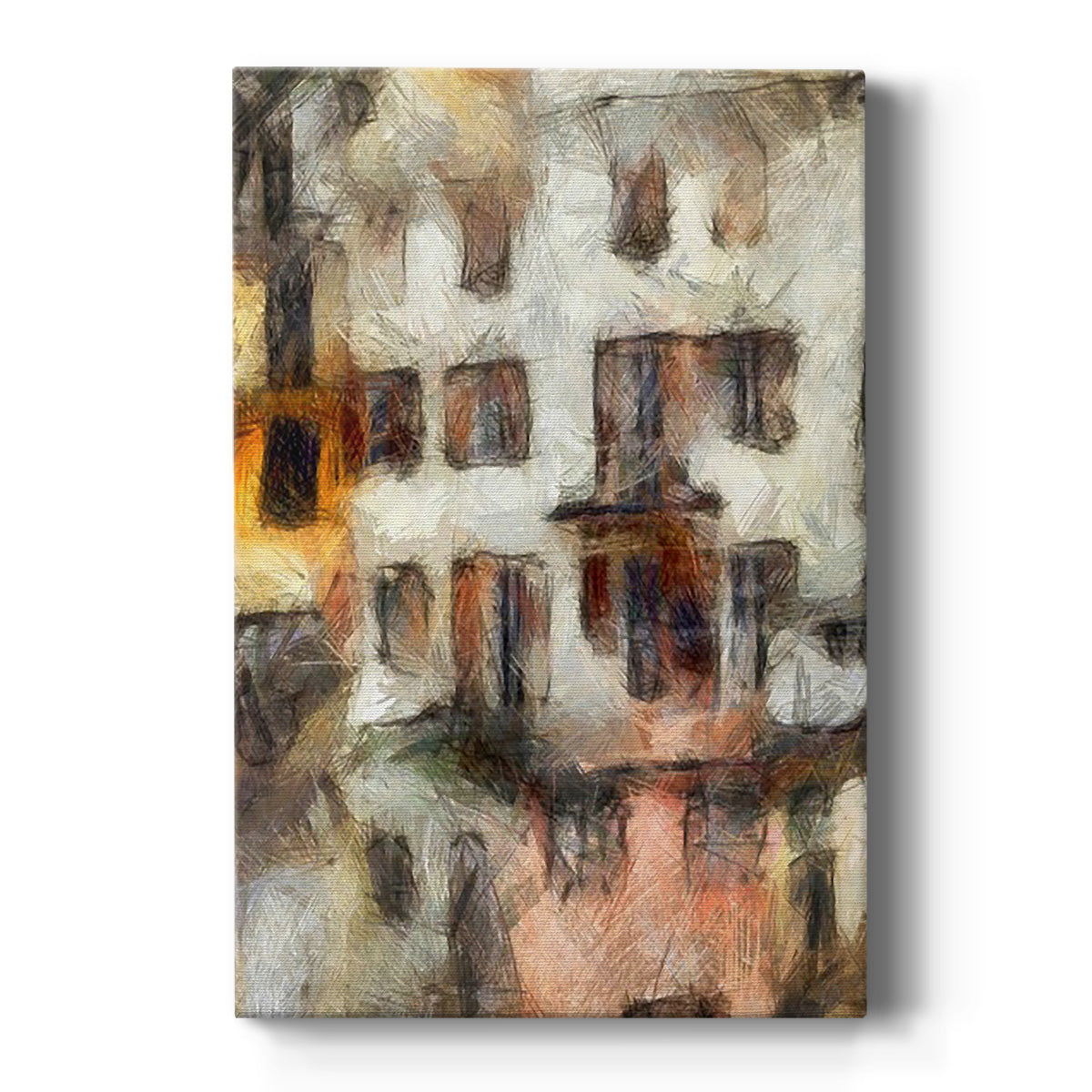 Stacked Houses III Premium Gallery Wrapped Canvas - Ready to Hang