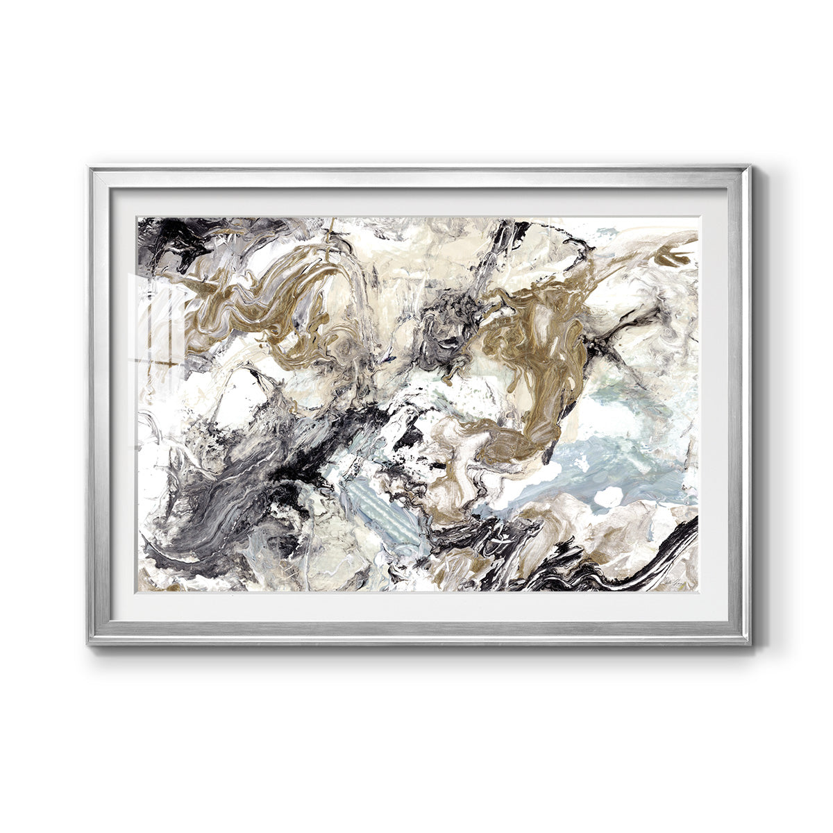 Marbelized Abstract - Modern Framed Art Print