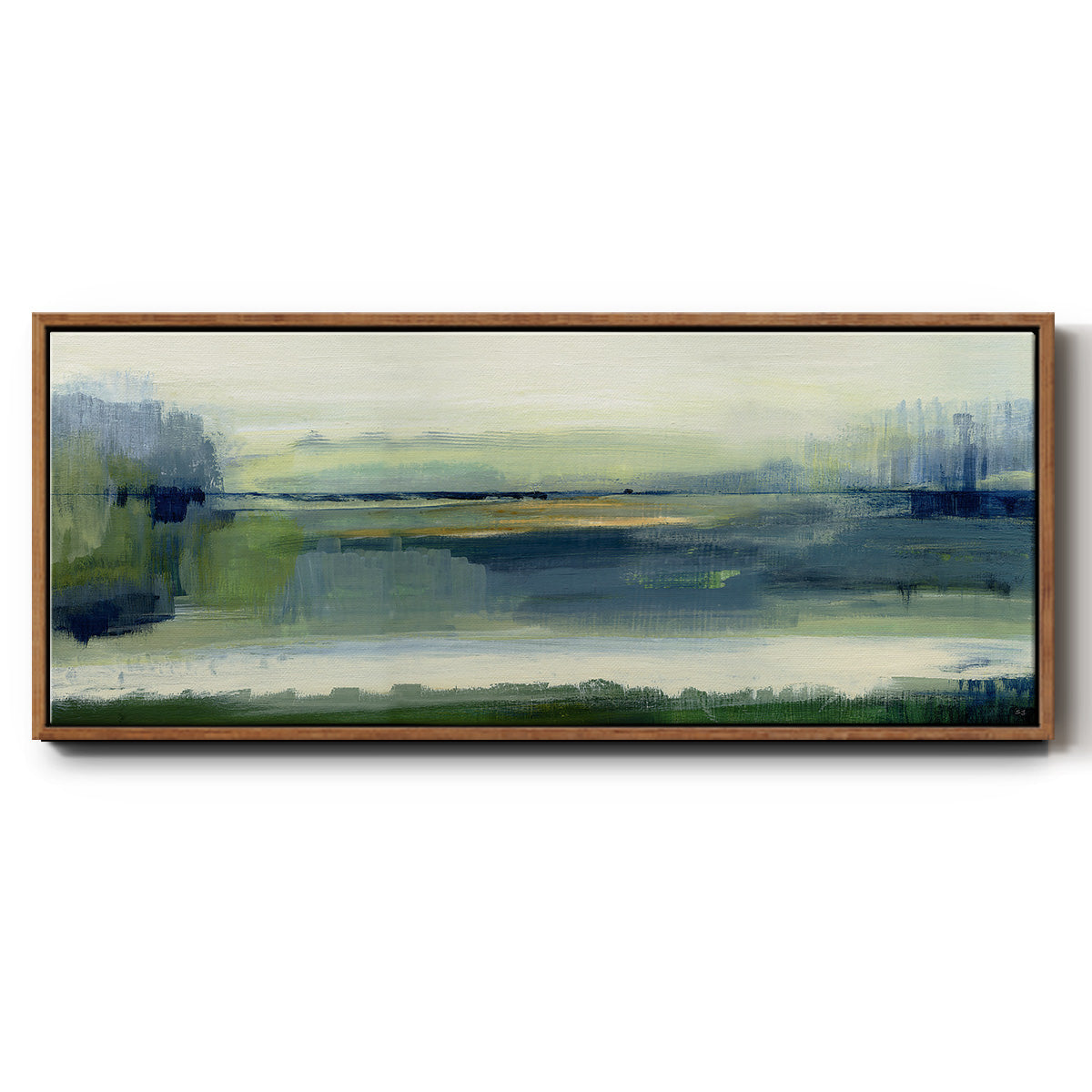 Glistening Meadow - Floater Framed Canvas Print
