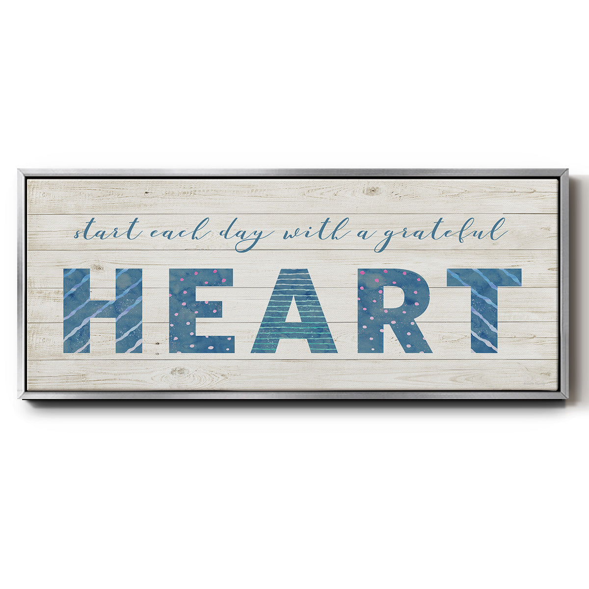 Grateful Heart - Floater Framed Canvas Print