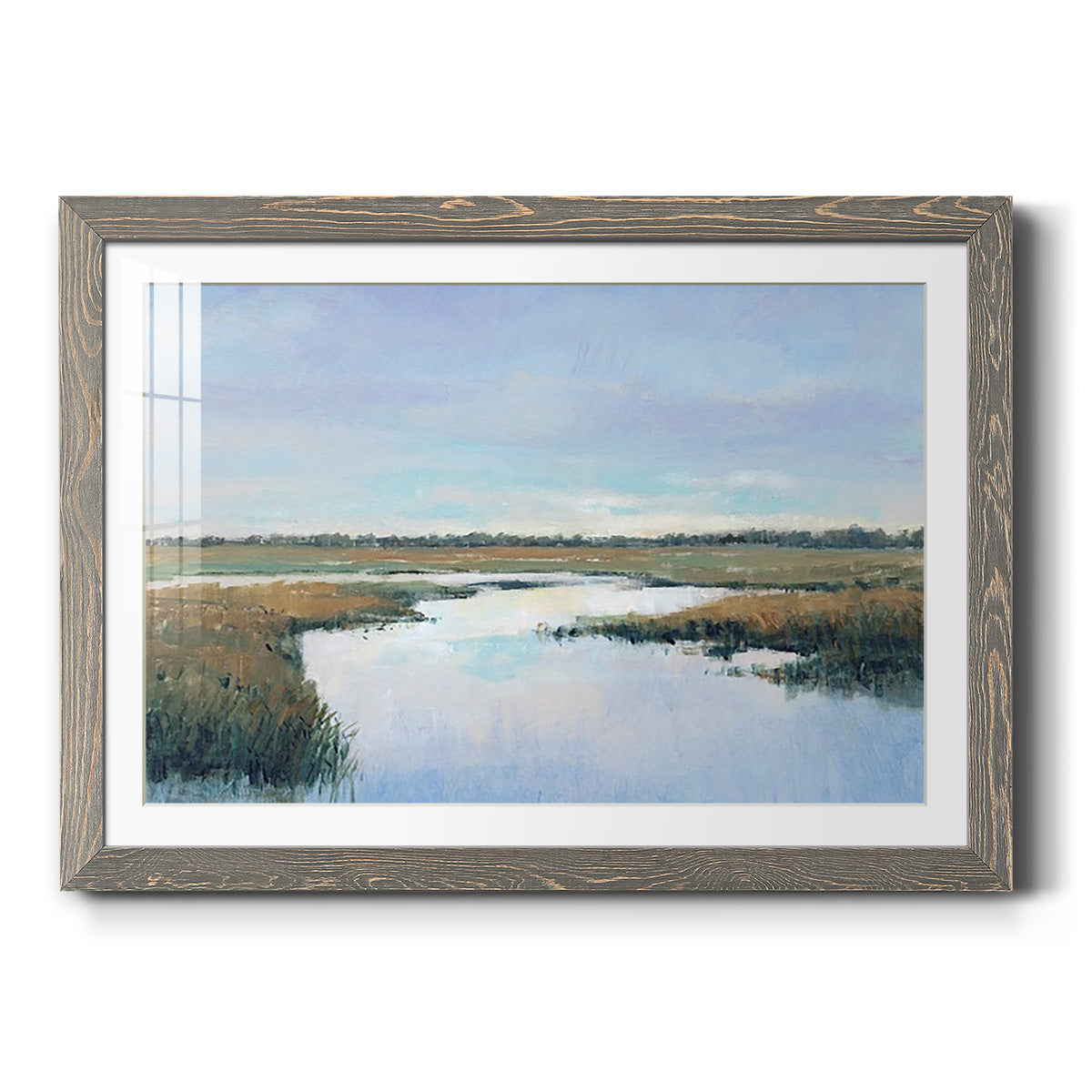 Coastal Plains I - Barnwood Framed Art Print