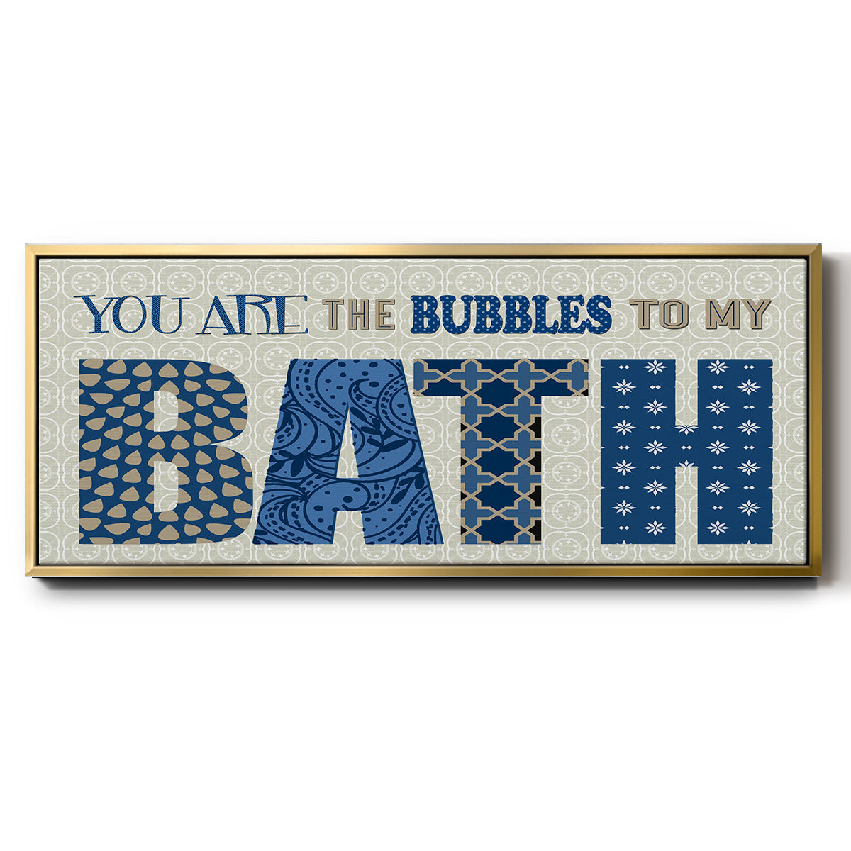 Bath Bubbles - Floater Framed Canvas Print