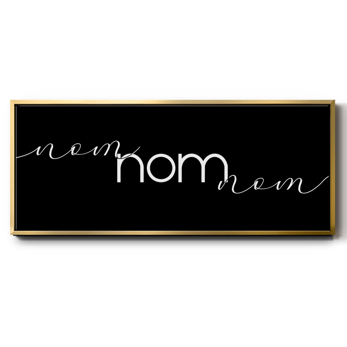 Nom Nom Nom - Floater Framed Canvas Print